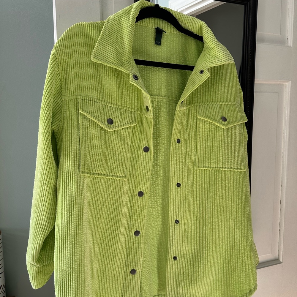 Lime Green Corduroy Jacket